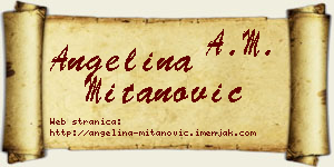 Angelina Mitanović vizit kartica